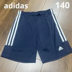 【美品】adidas アディダス3本ライン ネイビー ハーフパンツ　半ズボン