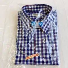 クリーニング済み KEY LARGO 半袖チェックシャツ LLサイズ