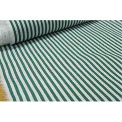 服地 ブロード 生地 ストライプ 緑×白 長1.5ｍ 巾150cm