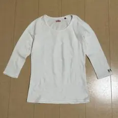 ハリウッドランチマーケット ホワイト 白 七分袖 カットソーsize2 M