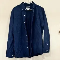 メンズ　シャツ　長袖　紺色　Sサイズ