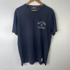 90s 00s New York Yankees Tシャツ フェード　ネイビー