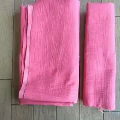 サーモンピンク☆生地☆シワ加工