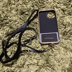 iPhone 13.14 手帳型ケース シルバー ショルダー付き