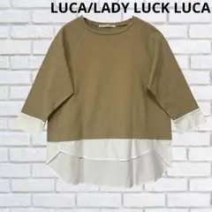 LUCA/LADY LUCK LUCA シャツドッキング七分袖トップス