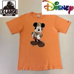 XLARGE×Disney コラボ トレジャー ミッキーTシャツ オレンジ M