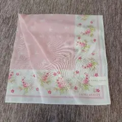 【新品】LAURA ASHLEY 花柄ハンカチ ピンク
