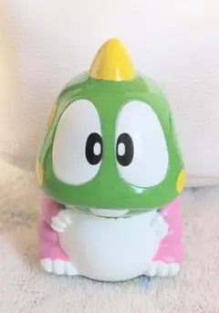 TAITO◆パズルゲーム パズルボブルキャラクター「バブルン」ソフビ貯金箱