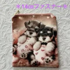ハンドメイドꕤ フラットポーチꕤ犬