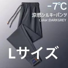 夏用ひんやりパンツ冷感パンツ接触冷感　スポーツ　ユニセックス　ダークグレー L