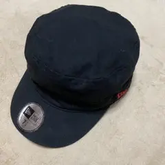 NEW ERAニューエラ　ワークキャップ ブラック　裏地　赤　柄