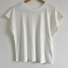 UNIQLO スムースコットンフレンチスリーブT ホワイト M