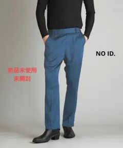 【新品未使用】 NO ID. リンクルフレアパンツ サックスブルー