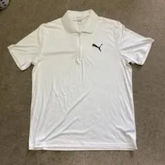 【NEW】PUMA ホワイトゴルフポロシャツ ジッパー付き