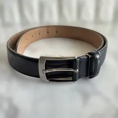 【日本製】黒レザーシンプルベルト