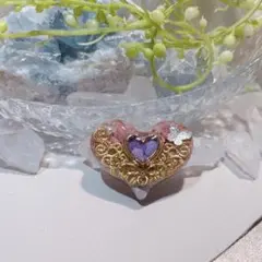 癒しのオルゴナイト❤️インカローズ+アクアマリン+チャロアイトのハート型♡