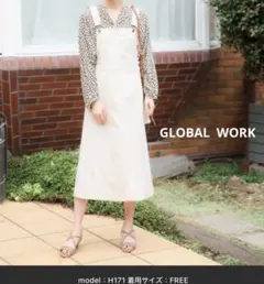 ジャンスカ　ジャンパースカート　GLOBAL WORK グローバルワーク　ワンピ