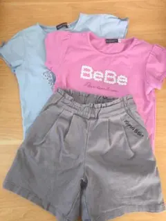 【最終値下げ】BeBe Tシャツとショートパンツ 3点セット