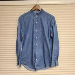 イタリア KK shirt バンドカラー シャンブレーシャツ 39