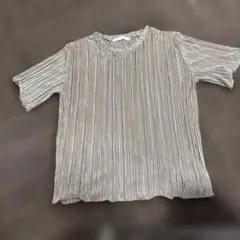 AMERICAN HLIC シルバー ストライプ 半袖 M