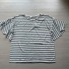 ストライプ フレアスリーブ Tシャツ