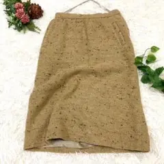 ♡ウール85♡【CORDIER】レトロなニットスカート カラフルドット柄