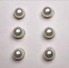 X2121 あこや真珠天女級片穴5.0-5.5mm 3ペア