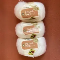 カレント Paint Box 毛糸 白 25g【３個】
