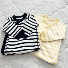 UNIQLO ユニクロ ボディスーツ ボーダー 長袖 60cm 2枚セット