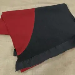 正絹ちりめん帯揚げ 赤&黒染め分け