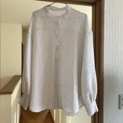 ホワイト 長袖シャツ Mサイズ