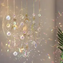 ✨大人気✨サンキャッチャー6本セット　太陽と月　ゴールド　40cm
