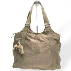 美品　Kipling キプリング　トートバッグ　ワンショルダーバッグ　ベージュ