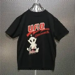 ユナイテッドアスレ　焼そばUFO Tシャツ　半袖　ブラック　宇宙人　M 黒