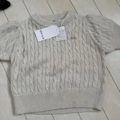 ラメケーブルロゴニット