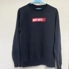 NIKE ブラック トレーナー Mサイズ JUST DO IT.古着