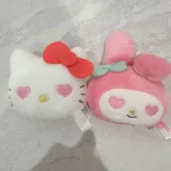 ハローキティ＆マイメロディ チェーンぬいぐるみセット