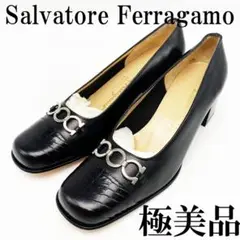 【極美品】Salvatore Ferragamo パンプス ガンチーニ ブラック