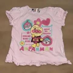 アンパンマン　半袖Tシャツ　ピンク