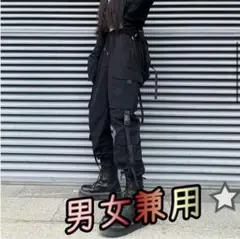 値下げ♥テックファッション ハイウェスト 韓国 男女兼用 ジョガーパンツ nm3