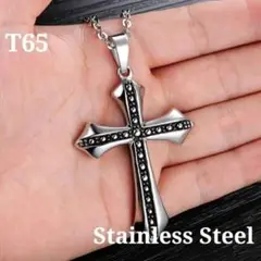 新品 ☆T65 クロス メンズ ネックレス アクセサリー 十字架 アメカジ