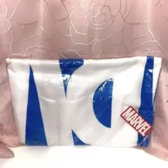 MARVEL バスタオル　ホワイト×ブルー