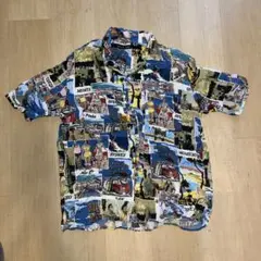 ニコアンド　nikoand 柄シャツ　プリントシャツ　アロハシャツ　Mサイズ