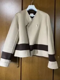 エルメス HERMES 希少 ロカバール ボーダー 上質 ウール コート 50 エルメス HERMES 希少 ロカバール ボーダー 上質 ウール コート
