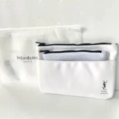 YSL イヴ・サンローラン コスメポーチ ホワイト ノベルティ