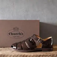 7.5 茶 Church's チャーチ グルカサンダル Churchs