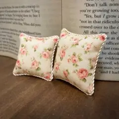 ミニチュアクッション 2個 Rose antique