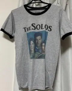 古着　リンガーTシャツ　グレー