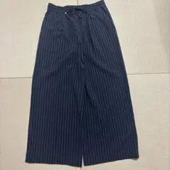 baggy stripe slacks navy