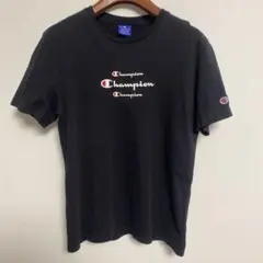 Champion チャンピオン 黒 Tシャツ ロゴプリント M